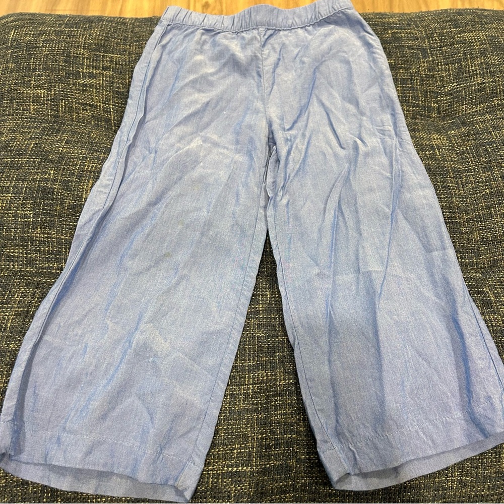 H&M Girl’s Matching Set Tank Top and Wide Leg Pants Chambray Blue - Picture 8 of 10